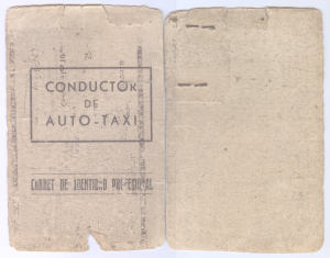 reves de cartilla de auto taxi