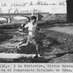Víctor Herrando en un moment de la seva participació al Campionat de Catalunya de Cros any 1936.