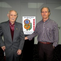 Víctor Herrando i Joan Espinosa participant al 80è Aniversari del CGB al Hotel Barceló Sants.